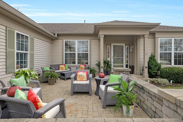 view of patio / terrace featuring an outdoor hangout area