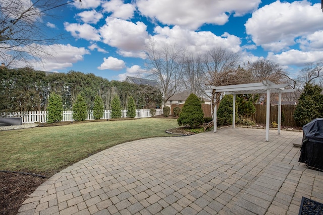 view of patio with a pergola