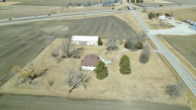 aerial view featuring a rural view