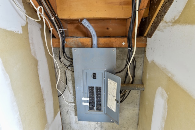 utility room featuring electric panel