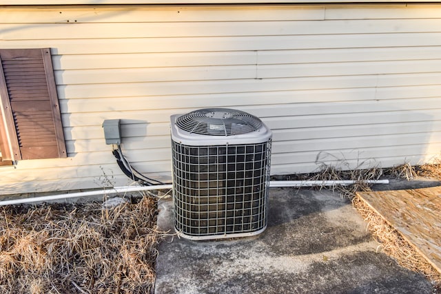 exterior details featuring central AC unit