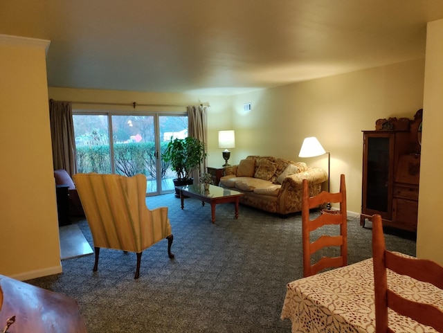 view of carpeted living room