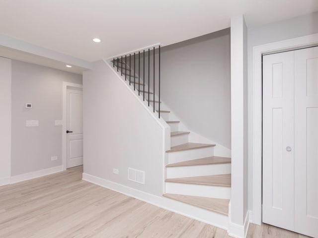 6310 Hilly Way, Cary, IL 60013 - stairs featuring wood finished floors and recessed lighting