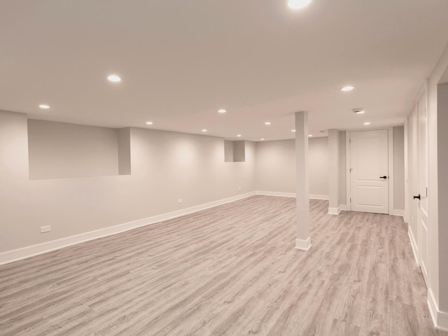 6310 Hilly Way, Cary, IL 60013 - finished below grade area featuring light wood-style floors and recessed lighting