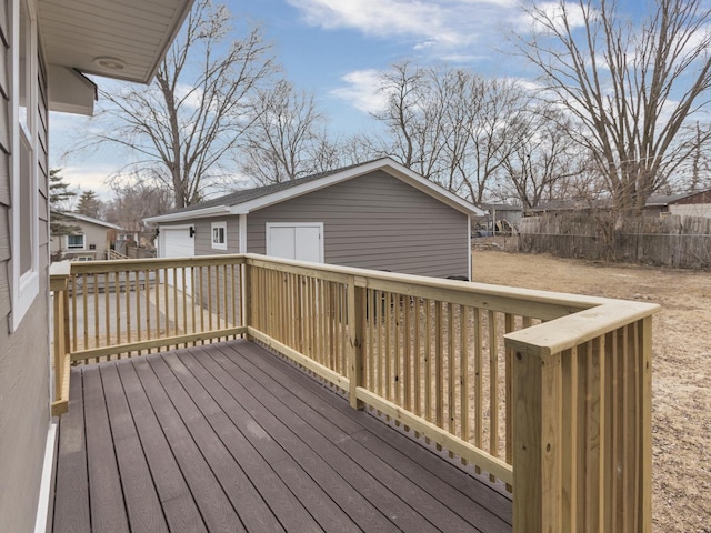 6310 Hilly Way, Cary, IL 60013 - deck featuring a garage