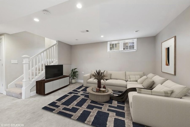 view of carpeted living room