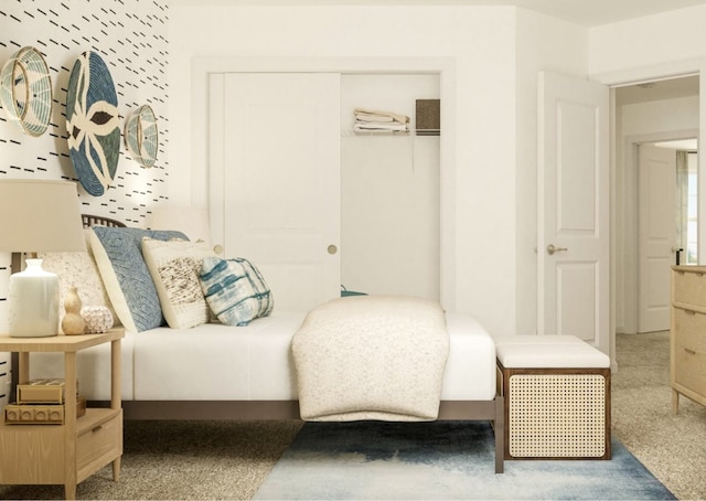 bedroom featuring a closet