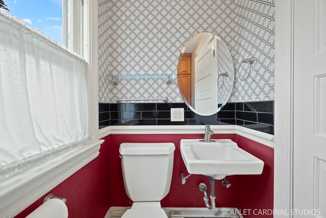 bathroom with toilet and sink