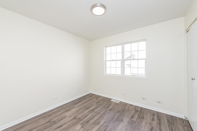 empty room featuring light hardwood / wood-style floors