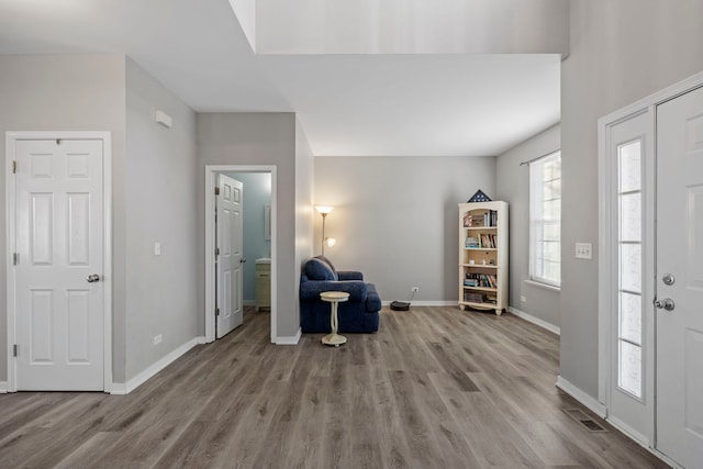 foyer featuring light wood-type flooring