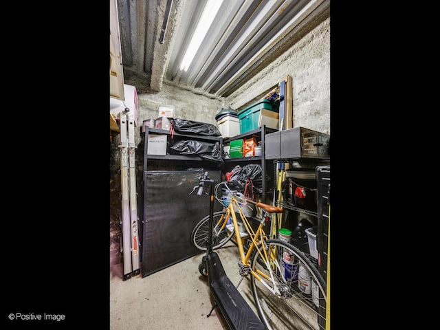 view of storage room