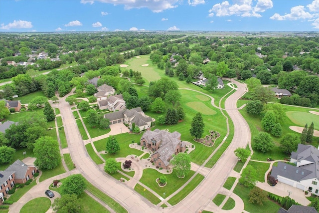 1801 Cobblefield Ct, Champaign, IL 61822 - aerial view of residential area with a local golf course and a tree filled landscape