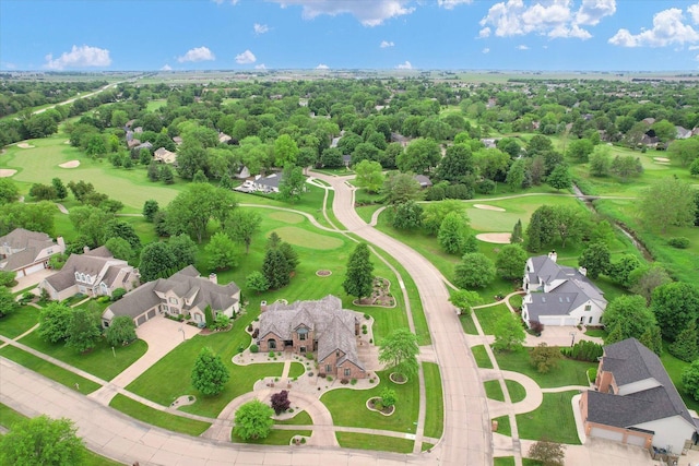 1801 Cobblefield Ct, Champaign, IL 61822 - aerial perspective of suburban area with a local golf course and a tree filled landscape