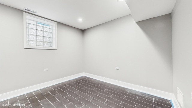 view of spare room