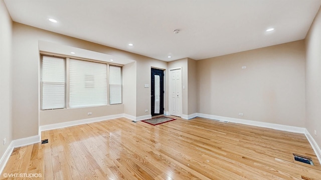 entrance foyer featuring light wood-type flooring