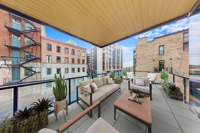 balcony with outdoor lounge area