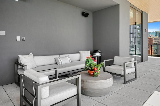 view of patio featuring outdoor lounge area