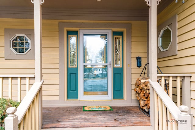 view of doorway to property