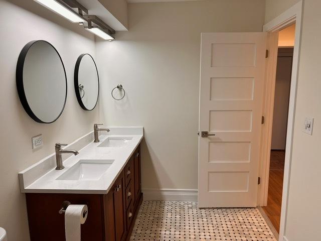 bathroom with vanity