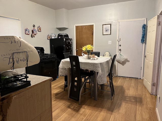 dining room with light hardwood / wood-style flooring