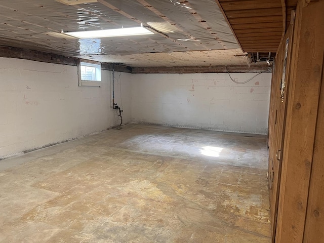 unfinished below grade area with heating unit