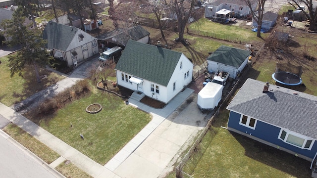 aerial view featuring a residential view