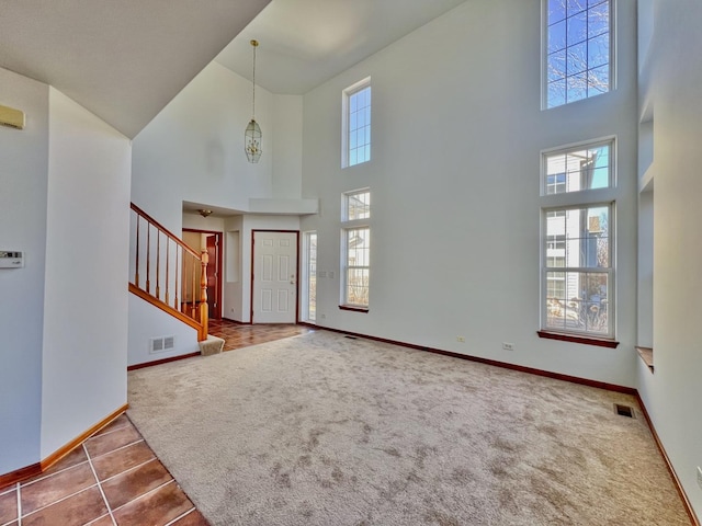 interior space featuring carpet floors