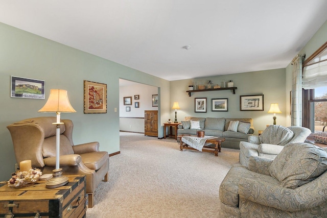 view of carpeted living room