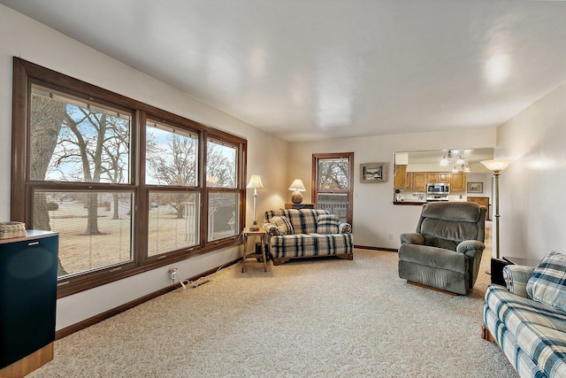 view of carpeted living room