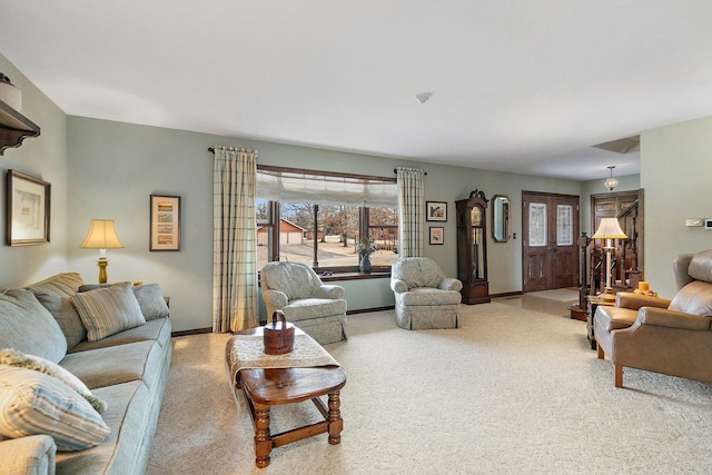 view of carpeted living room