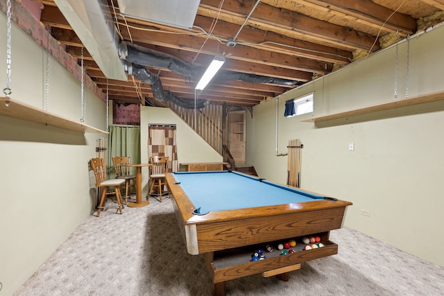 rec room with pool table