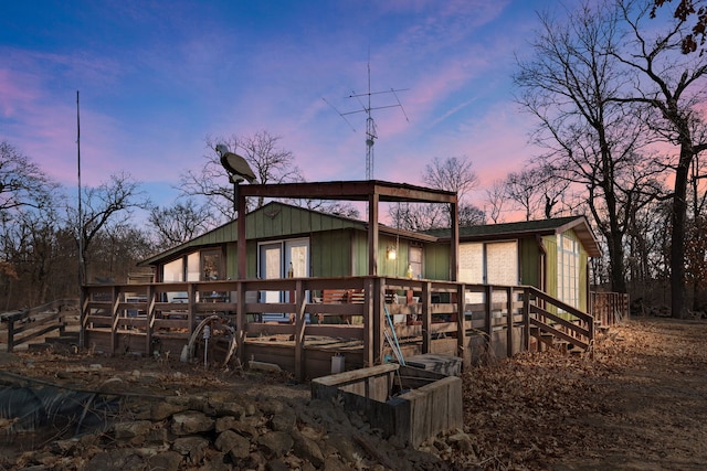 exterior space with a wooden deck