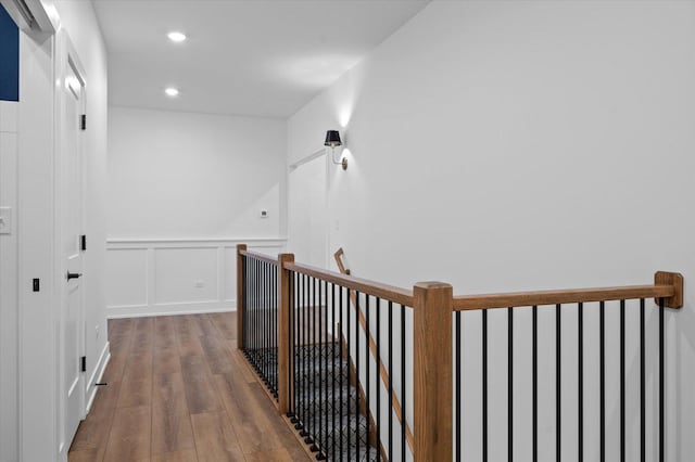 hall featuring wood-type flooring