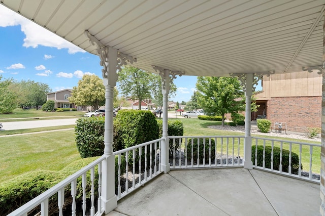 view of patio with covered porch