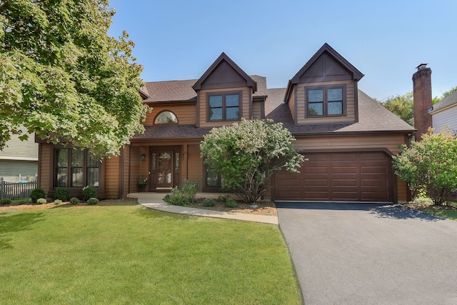 view of front of house with a front lawn