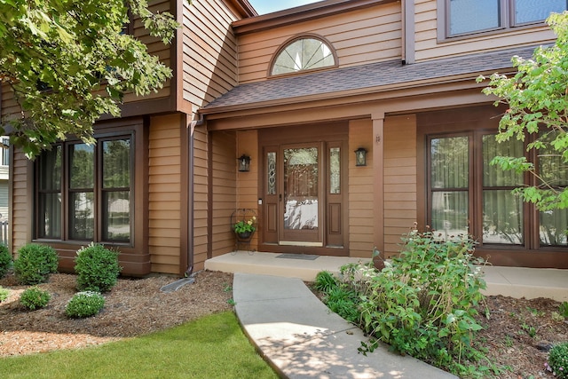 property entrance with a porch