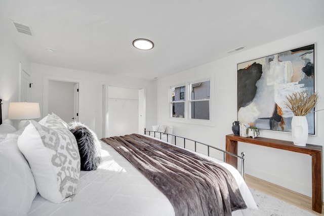 bedroom featuring a closet