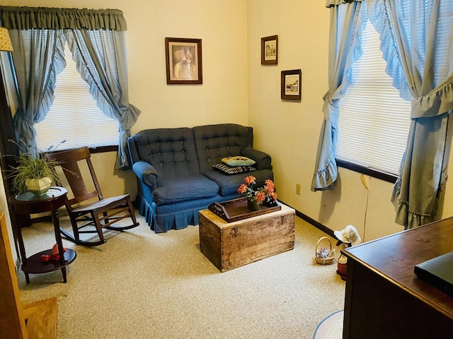 view of carpeted living room