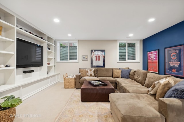 view of carpeted living room