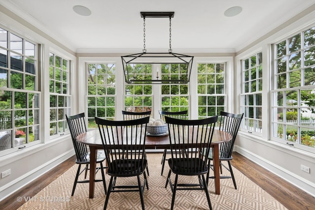 sunroom / solarium featuring a wealth of natural light