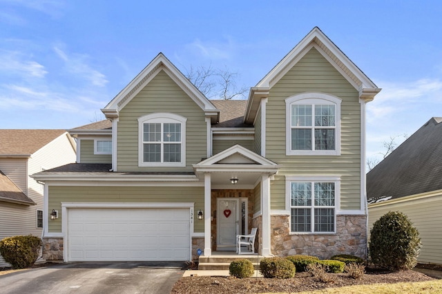 view of front of home featuring a garage