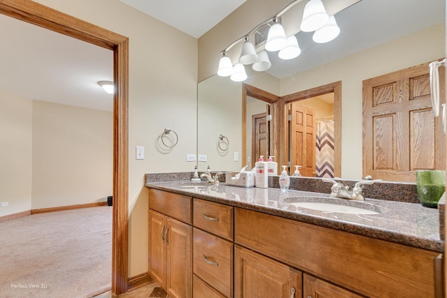 bathroom featuring vanity