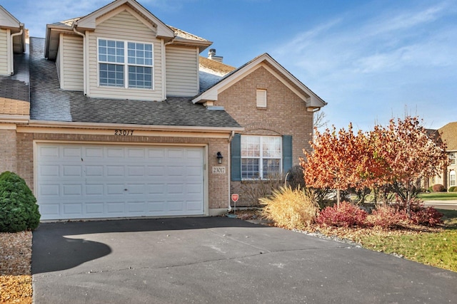 view of front property with a garage