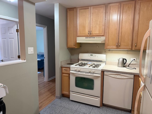 kitchen with white appliances