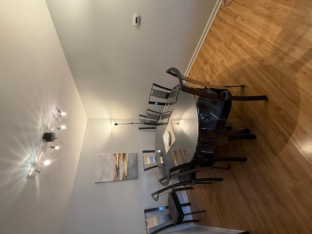 dining space featuring hardwood / wood-style flooring