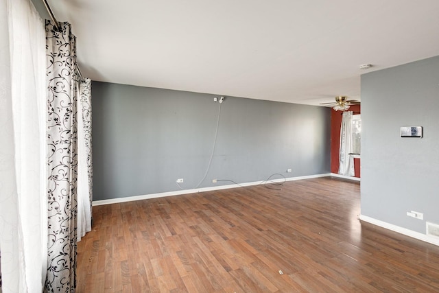 170 N Normandy Dr, Chicago Heights, IL 60411 - spare room featuring ceiling fan and hardwood / wood-style floors