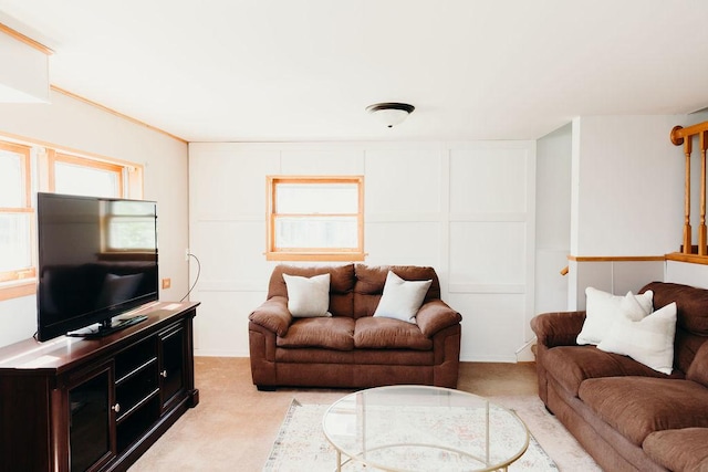 view of carpeted living room