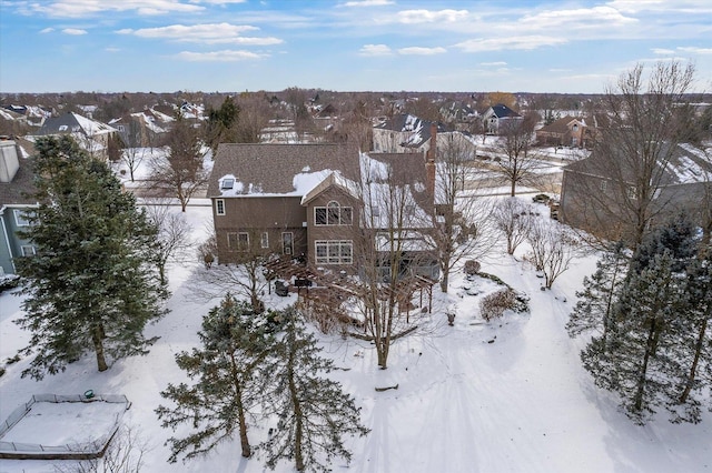 view of snowy aerial view