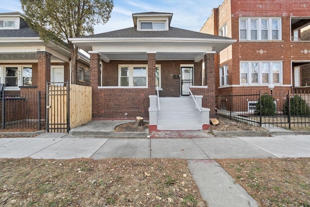 bungalow-style house with covered porch