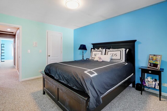 bedroom featuring carpet